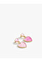 Women's Earrings Heart Shaped Colorful Stone Pink - 2