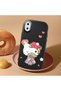 iPhone XS Max Compatible Case with Camera Protector Black Silicone Couple Phone Case with Kitty Pattern - 2