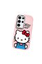 Samsung Galaxy S23 Ultra Compatible Case with Camera Protector Pink Silicone Couple Phone Case with Kitty Pattern - 3