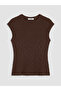 Original Oval Collar Ruffled Textured Blouse - 5