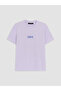 Lcw Vision Lilac Printed 100% Cotton Women's T-Shirt - 6