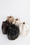 Women's White Chain Detailed Drawstring Shoulder Crossbody Bag Momo - 8