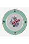 Flores Gold Decorated Floral Green Porcelain Cake Plate 19 cm