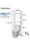 3-Level Bathroom Storage Rack Over Toilet, Large Capacity Freestanding Organizer Shelf with 3 Hooks, Space Saving Toilet Storage Cabinet Alternative for Bathroom Laundry Room - 3