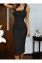 Women's Strappy Square Neck Midi Camisole Dress - 6