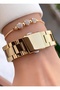 Gold Color - Women's Stone-Studded Wristwatch - with Bracelet Gift 010Dkl00-738 - 7