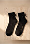 Women's Socks with Ribbon Accessories Black - 3