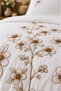 Embroidered Cotton Double Duvet Cover Set White - 4