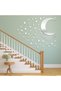 3D Acrylic Mirror, Star Wall Stickers, Moon Shooting Star, Silver Celestial Decals, 66Pcs Removable Self-Adhesive Reflective Art Mural for Home Living Room Bedroom Kids Nursery Classroom Decor Set - 2