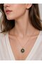 316L Steel Gold Color Blue Bead Sun Engraving Medallion Model Women's Necklace - 2