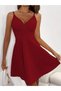 Women's Imported Crepe Dress with Rope Straps and Double-Breasted Collar