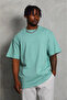 Unisex oversize plain bicycle collar t-shirt - mint green - 2