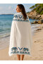Large Size 100% Cotton Muslin Beach Towel – Patterned, Tasseled, Quick-Drying, Soft XL Peshtemal - 4