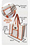 Large Size Waterproof Pilsa Beach Shoulder Bag - White (with Orange Piping) - 2