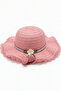 Summer Gift Girl's Pink Strawberry Motif Hat and Bag Set |   Model Suitable for Beach Use - 5