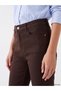 Özmarka New Season Brown Straight Fit Women's Jean Trousers - 3