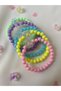Set of 5, Floral Elastic Children's Bracelet - 3