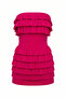 Strapless Ruffle Detailed Mini Dress - 7