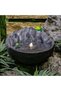 Electric Water Fountain, Handcrafted Polyresin & Fiberglass Cascading Freestanding Fountains, Realistic Rock Design Fountain with LED Light, Ideal for Relaxation, Meditation, Event & Home Decor