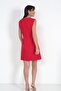 Women's Ribbed Detailed Self-Tie Short Crepe Dress - 4