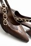 Women's Short Heeled Shoes Brown Daily Wear Pointed Heeled New Season Ok2500 - 7