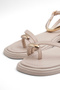 Y02 Gold Buckle Detailed Flip-Flop Sandals - 2