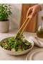 30 cm Natural Bamboo Kitchen Tongs Wooden Serving Tongs Salad Grill Bread and Meat Serving Tongs 1 Piece - 4