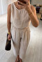 Slouchy Pants Blouse Natural Tencel Set - 2