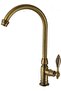 Brass high-curve kitchen sink faucet, cold water faucet