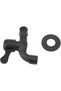 304 Stainless Steel Garden Faucet, Black Wall-Mounted Bathroom Faucet (Pool Broom) - 2
