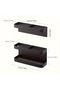 Metal wall-mounted umbrella stand, space-saving, suitable for home and office decor - Black - 2