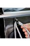 Four-piece car headrest hooks, rear headrest storage hooks, mini hooks, self-adhesive car dashboard hooks, car accessories. - 4