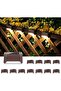 12-Pack Outdoor Solar Stair & Fence Step Lights (Warm White, Brown Frame)