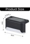 12-Pack Outdoor Solar Lights Waterproof Warm White Lighting for Garden Patio Path Fence Staircase Balcony Decoration Black - 2