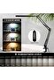 12W foldable LED light with clip, 10 brightness levels, 3 color modes, adjustable, eye-friendly, includes 5V/2A adapter. Black. - 4