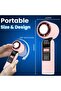 Handheld cooling fan with 100 speed settings and LED display - USB rechargeable battery powered travel fan - Pink Rose - 2