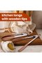 Wooden Kitchen Clips - 2-Pack - 30cm - Hangable - Heat Resistant - For Cooking, Grilling, & Food Serving - Olive Wood & Black Walnut Wood - 6