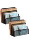 Desktop organizer, small office desktop metal mesh envelope and letter sorting rack with 3 vertical shelves, black 2-pack