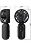 Three - pc set - Handheld fan - Three wind speeds - Easy to hold or put in a bag - Rechargeable via USB or battery - Quiet operation - for travel,... - 6
