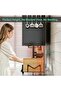 Black kitchen water rack with cabinet door, sink, dustproof cabinet, countertop, storage, multi-function storage, dustproof drainage rack - 5