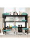 Black kitchen water rack with cabinet door, sink, dustproof cabinet, countertop, storage, multi-function storage, dustproof drainage rack - 3