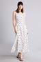 Crew Neck Polka Dot Poplin Sleeveless Midi Ecru Dress F8241Ax26Sp - 3
