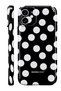 Iphone 11 black polka dot essential slim full cover glossy print camera protection hard phone case