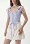 Baby Blue Zippered Corset Style Top - 3