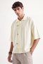 Relaxed Shirt with Yellow Closure Detail - 3