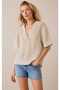 Women's V-Neck Muslin Blouse