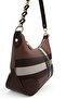Dark Brown - Brown Plaid Women's Shoulder Bag Sp1277 - 5