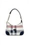 White - Navy Blue Plaid Women's Shoulder Bag Sp1277