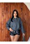 Women's Seasonal Woven Fabric Belt Detailed Bomber Jacket - 2