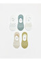 Rmz Gi̇yi̇m Farkiyla Non-Slip Heel Embroidered Women's Ballerina Socks 5-Piece Set